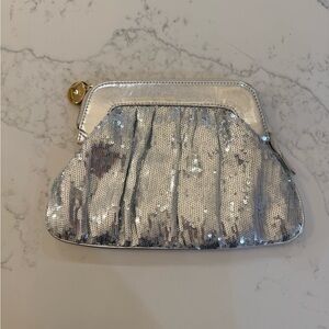 Glamorous Silver Sequin clutch